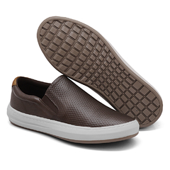 Sapatilha Masculina Slip On Couro Legitimo Apreço de Fábrica - loja online