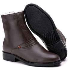 Bota Social Masculina Cano Médio Couro Legítimo Uso Casual - comprar online