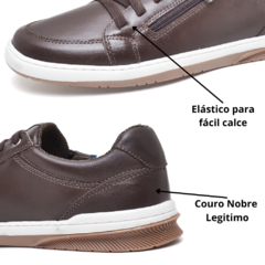 Sapatênis Masculino Cft Modelo Calce Fácil Couro Nobre - comprar online