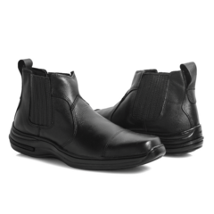 Bota Masculina Modelo Comfort Solado Costurado Couro Legitimo