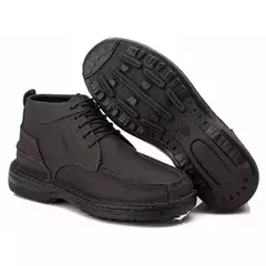 Bota Ant Stress Masculina Couro Rustico Casual Conforto