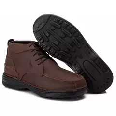 Bota Ant Stress Masculina Couro Rustico Casual Conforto