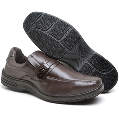 Sapato Masculino Social Sport com Elástico de Fácil Calce Solado Leve e Resistente