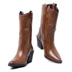 Bota Feminina Texana Western Em Couro Legitimo - loja online