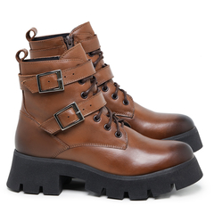 Bota Coturno Feminino Via Vega Moda Inverno Couro Legitimo - comprar online