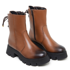 Bota Coturno Feminino Via Vega Cano Alto Moda Casual Couro Legitimo - loja online