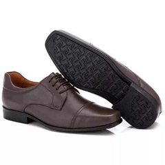 Sapato Masculino Social Cadarço Elegante Couro Nobre Solado Costurado - comprar online