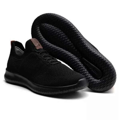 Tênis Meia Masculino Sneaker Ultra Leve Calce Fácil Preto - comprar online