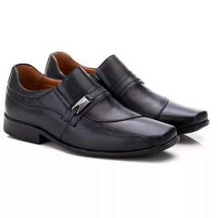 Sapato Social Masculino Sport Tradicional em Couro Nobre Preto Elegante e Confortável