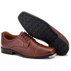 Sapato Masculino Social Cadarço Elegante Couro Nobre Solado Costurado - comprar online