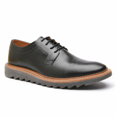 Sapato Calvest Oxford Clássico De Amarrar Preto Tratorado - netpizante