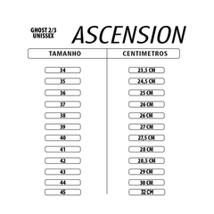 Tênis Ascension Ghost Feminino Numeração 34 ao 39 Preto/ Rose - comprar online