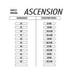 Tênis Unissex Ascension Lege 21 Branco Do 34 ao 44 - comprar online