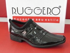 Sapato Ruggero Social Preto Verniz 2033 Nova Coleção - comprar online