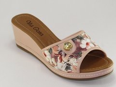 Tamanco Via Gata Anabela Floral Nova Coleção - comprar online