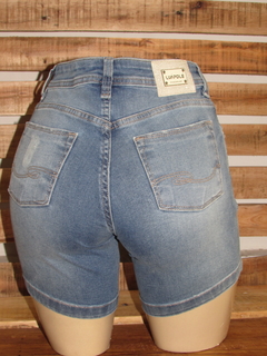 Imagem do Short Jeans Feminino Luápole Cintura Alta Meia Coxa