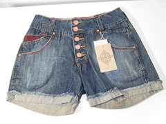 Short Feminino Jeans Boyfriend Barra Desfiada