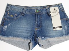 Short Feminino Jeans Lixado Barra Desfiada Coleção Verão 2023 - netpizante