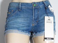 Short Feminino Jeans Lixado Barra Desfiada Coleção Verão 2023