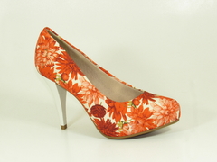 Sapato Feminino Scarpin Beira Rio Conforto Tecido Floral Tropicália - comprar online