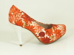 Sapato Feminino Scarpin Beira Rio Conforto Tecido Floral Tropicália na internet