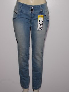 Calça Dyork Jeans Feminina Cigarrete Cós Baixo Com Passante Alto Conforto