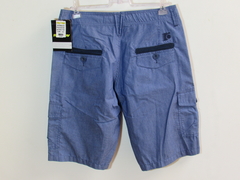 Bermuda Jeans Masculina Cargo Rapboy Sarja Azul - comprar online