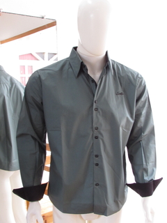 Camisa Sallo Masculina Manga Longa Verde Exercito Original