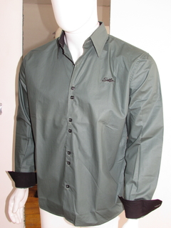 Camisa Sallo Masculina Manga Longa Verde Exercito Original - comprar online