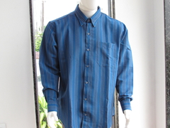 Camisa Social Masculina Luney Manga Longa Com Bolso Corte Tradicional - comprar online