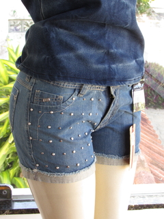 Short Feminino Jeans Luapole Barra Virada Coleção Verão