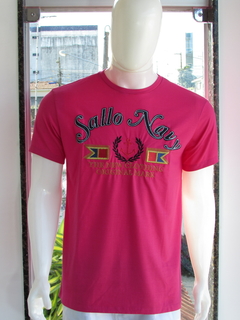 Camiseta Masculina Original Sallo Gola Redonda Rosa Pink na internet