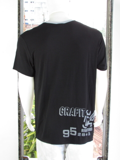 Camiseta Masculina Visco lycra Grafite Urbano Preto - comprar online