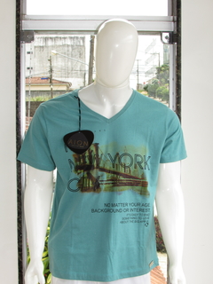 Camisa Masculina Básica Original Aion Silk Verde na internet