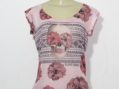 Blusa Tutti Frutti 4632 Com Botões Na Costa/Duas Cores - comprar online