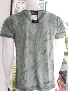 Camisa Masculina Slim Adulto Kothos Silk Verde Cana - comprar online