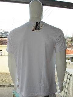 Camisa Sallo Gola Redonda Silk Branco - loja online