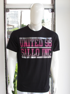 Camiseta Masculina Sallo Gola Redonda Silk Preto Pink - comprar online
