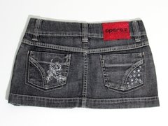Mini Saia Jeans Com Paetê Opera Z - comprar online