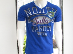 Camiseta Original Sallo Masculina Gola v Silk Azul Royal