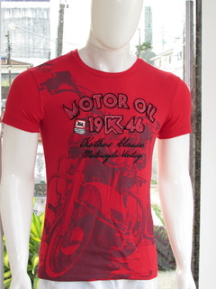 Camiseta Masculina Kothos Gola Redonda Silk Vermelho - comprar online