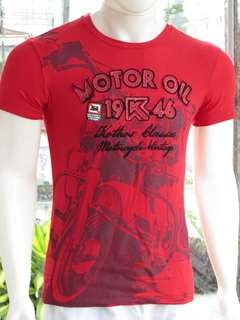 Camiseta Masculina Kothos Gola Redonda Silk Vermelho