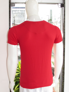 Camiseta Masculina Kothos Gola Redonda Silk Vermelho - netpizante