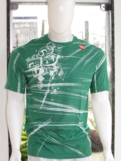 Camiseta Knt Masculina Gola Careca Casual Silk Verde - netpizante