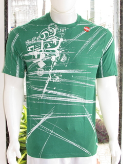 Camiseta Knt Masculina Gola Careca Casual Silk Verde