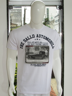 Camiseta Masculina Sallo Gola Redonda Silk Branco - comprar online