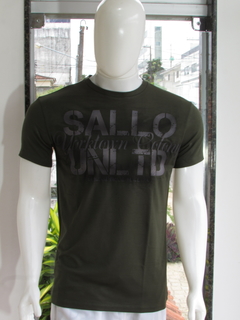 Camisa Sallo Masculina Gola Redonda Silk Verde - loja online