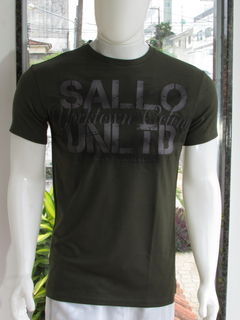 Camisa Sallo Masculina Gola Redonda Silk Verde