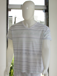Camiseta Masculina Maresia Especial Gola v Silk Branco - comprar online