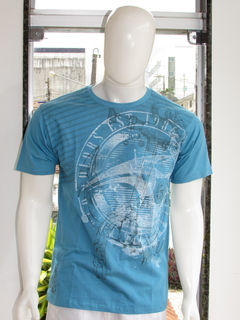 Camiseta Masculina Maresia Slim Gola Careca Silk Azul na internet